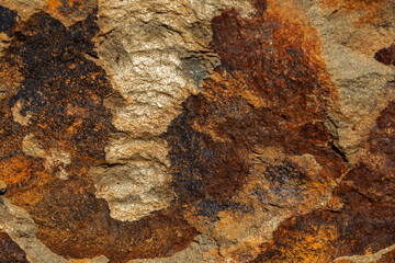 Background of a stone and metal texture: The perfect combination of strength and elegance.