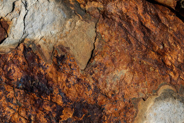 Background of a stone and metal texture: The perfect combination of strength and elegance.