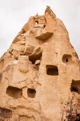 Caves of Cappadocia. Stone houses in Cappadocia. Turkey