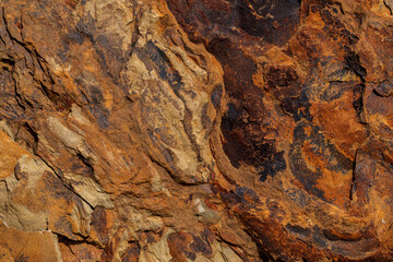 Background of a stone and metal texture: The perfect combination of strength and elegance.