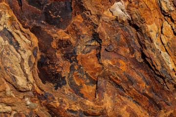 Background of a stone and metal texture: The perfect combination of strength and elegance.