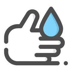 washing hand colored icon