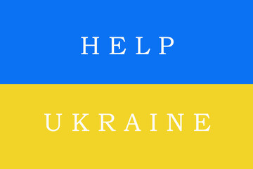 National colors of Ukraine with the inscription 