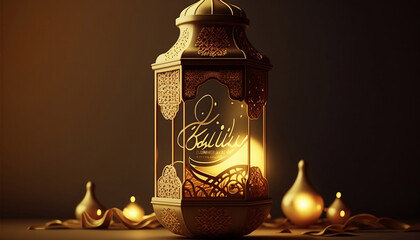 Arabic lantern Ramadan and Eid Celebration background 