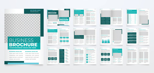business brochure template with clean style and modern layout use for business profile and presentation	