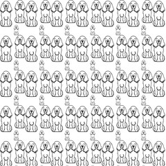 Doodle English Cocker Spaniel Pattern