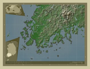 Jeollanam-do, South Korea. Wiki. Labelled points of cities