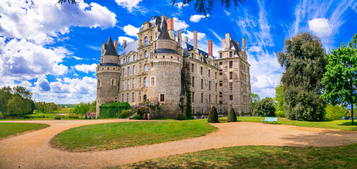 Most beautiful and elegant castles of France - Chateau de Brissac , famous Loire valley Unesco...