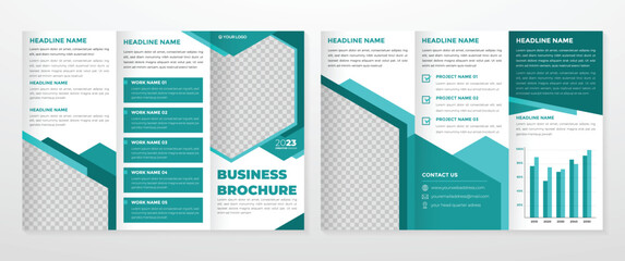 business brochure template with clean style and modern layout use for business profile and presentation	