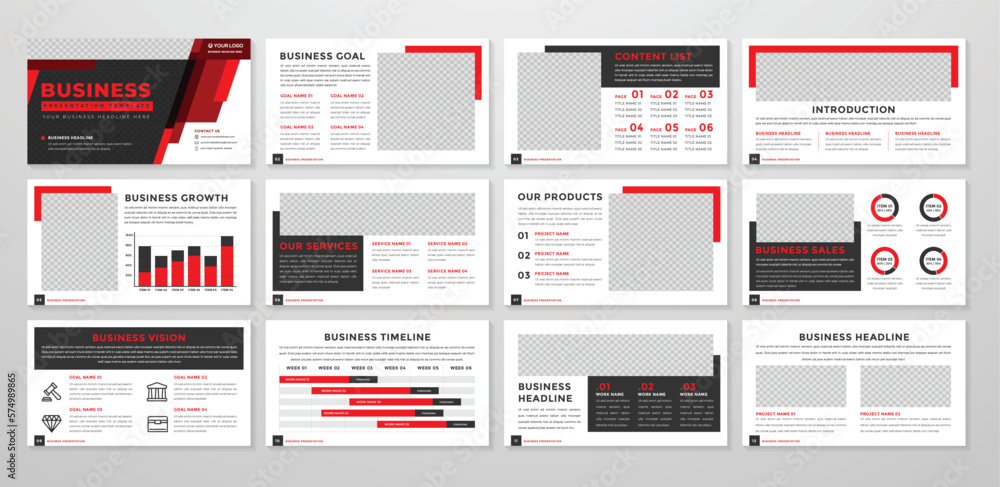 Wall mural simple business presentation template with minimalist concept and modern style use for business annu