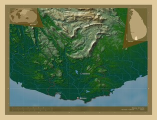 Matara, Sri Lanka. Physical. Labelled points of cities