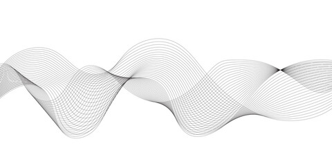 Fototapeta premium Abstract grey, white smooth element swoosh speed wave modern stream background. Abstract wave line for banner, template, wallpaper background with wave design. 