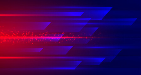 3D blue red techno abstract background overlap layer on dark space with high speed effect concept decoration. Graphic design element dynamic motion style for banner flyer, card, or brochure cover