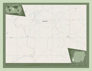 Central Darfur, Sudan. OSM. Labelled points of cities