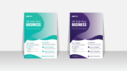 Flyer background for business design,  Corporate business flyer template design set with purple, business proposal, promotion, Corporate business annual report, Corporate Business Flyer.