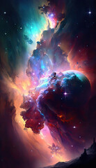 Obraz na płótnie Canvas Nebula made with generative AI
