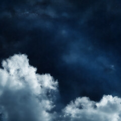 Fototapeta premium Evening sky with white clouds [IA Generativa]