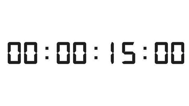 digital number countdown 
