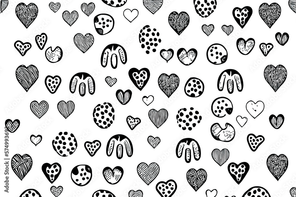 Poster seamless elephant pattern pattern with elephant pawprint and bones. elephant texture. hand drawn vec