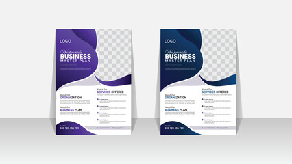 Modern Bright Flyer Concept with Abstract Shapes, Flyer magazine cover brochure business, Creative Business flyer design, Simple and modern clean template.