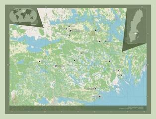 Sodermanland Sweden OSM Labelled Points