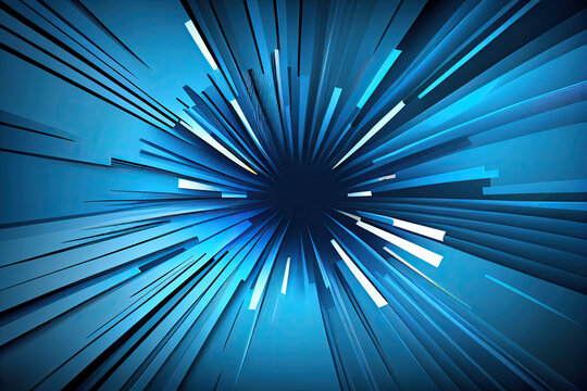 Blue Zoom Abstract Background Vector.