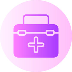 Fototapeta premium first aid kit gradient icon