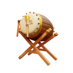 3d icon of bedug for ramadan muslim with isolated background