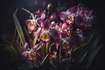 Orchids Flowers - A Captivating Display of Nature's Beauty. Generative AI