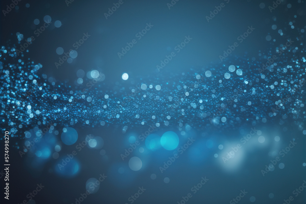 Poster blue technology abstract background with floating 3d particles texture . admirable generative ai ima
