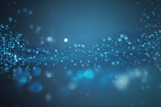 Blue technology abstract background with floating 3D particles texture . Admirable Generative AI image . © Blue Planet Studio