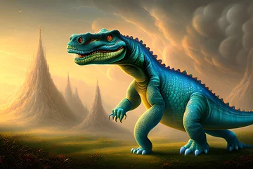 Fototapeten Sauropelta Dinosaur, Generative AI Illustration © pandawild