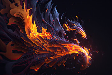 abstract background fire, wallpaper, Generative AI