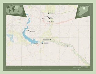 Ar Raqqah, Syria. OSM. Labelled points of cities