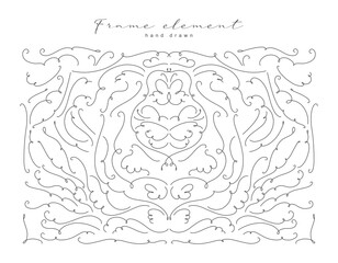 Hand drawn frame design elements. Elegant vintage calligraphic vector dividers, lines, borders, corners, patterns, ornaments. Decorative vignettes in retro style isolated on white background