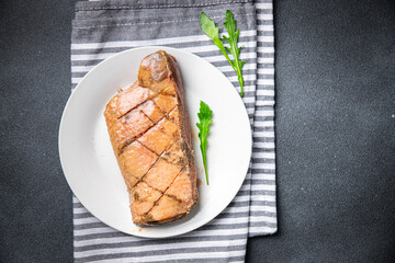 raw duck breast fresh poultry meat ready to cook healthy meal food snack on the table copy space food background rustic top view