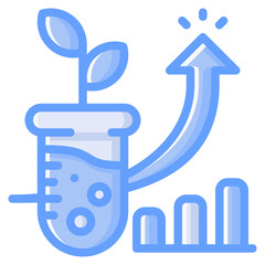 Test tube icon for technology, gardening, farming, industry, agriculture and internet of think