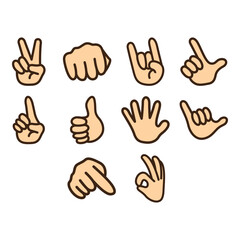 Obraz premium hand sign set