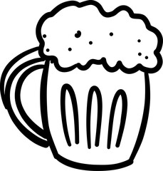 Hand Drawn Doodle Beer Mug