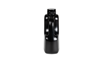 Black plastic canister