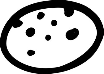 Hand Drawn Doodle Chocolate Cookie