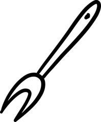 Hand Drawn Doodle Carving Fork