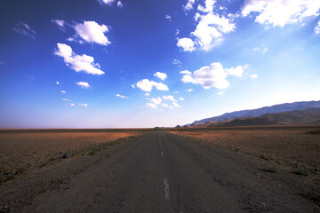 Horizon, beautiful sky, mountains, highway