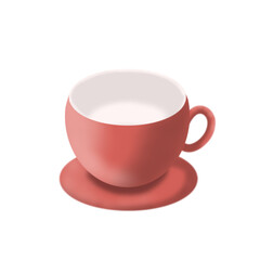 Empty glass cup cartoon