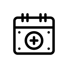 Fototapeta premium medical appointment line icon