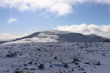 Fototapeta na wymiar Snowdonia winter carneddau wales