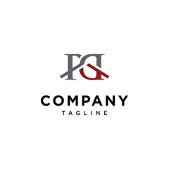 Letter P and D house vector icon template