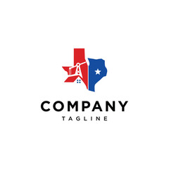 Texas development oil and gas logo vector template