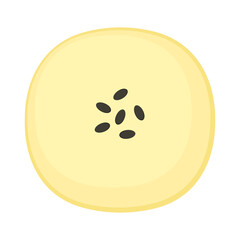 Fototapeta premium Salted Egg Lava Chinese Pastry, Thai cake, Thai Dessert, Chinese mooncake. Mid-autumn festival dessert.