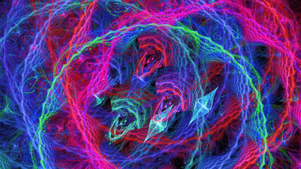 Abstract fractal background 3D illustration ornament, beautiful digital wallpaper, fractal picture for postcard template, poster, banner, backdrop, image decoration